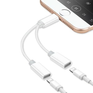 Lightning-Lightning変換アダプター【2025新登場】i-Phone2in1イヤホン変換アダプタ充電しながらイヤホン急速充電同時音通話可能音楽調節搭載24bit/48KHzHi-Fi音質