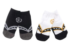 ふく福可愛い綿ベビーキッズ用足袋靴下ソックス子供新生児ソックス女の子男の子草履風保温秋冬キッズ赤ちゃん新生児お祝い出産祝いムール用2足セット(S(9-12CM)ブラック)
