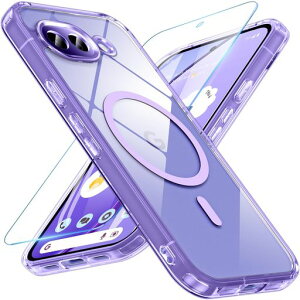 BESINPO Google Pixel 10a �P�[�X �K���X�t�B�����t�� MagSafe�Ή� ���΂݂Ȃ� �ϏՌ� 6.3�C���` �p�[�v��+�N���A