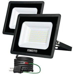 XIMEITOLED������50w�����F6000LM6500K1.8�R�[�hIP66�h��120°�L�p100V�Ή����[�N���C�g�H���pled���C�g��Ɠ��Ŕ��O�����ԏ�p�q�ɏƖ��D���������O���BBQ�p600w����