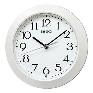 セイコークロック掛け時計置き時計兼用電波アナログ白パール本体サイズ:直径20.3x4.4cmKX241W
