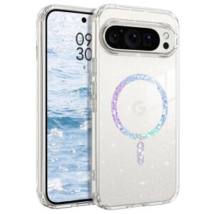 【2025新登場】YINLAIGooglePixel10/10Pro6.3インチ専用ケースカバーラメグリッタークリア|耐衝撃マグセーフ対応マグネット式|ワイヤレス充電完全対応&米軍MIL規格|黄ばみ防止美しさ長持ち