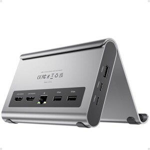 USBC�h�b�L���O�X�e�[�V����Windows�p�APULWTOP2��ʏo��2HDMI4K60Hz�AUSB-C/A10Gbpsx3�AUSB-A5Gbpsx2�AUSB-2.0�ARJ45�C�[�T�l�b�g�APD3.0100WUSBC