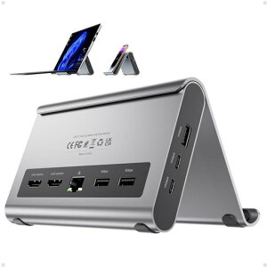 USBC�h�b�L���O�X�e�[�V����Windows�p�APULWTOP2��ʏo��2HDMI4K60Hz�AUSB-C/A10Gbpsx3�AUSB-A5Gbpsx2�AUSB-2.0�ARJ45�C�[�T�l�b�g�APD3.0100WUSBC