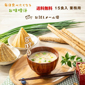 《1,000円ぽっきり》訳あり 賞味期限6月5日まで 業務用 ごぼうの味噌汁 15食 フリーズドライ お試しメール便 定形外郵便 人気 食べ物 贈り物 まろやかな味わいが特徴の 九州 麦味噌 に風味豊かな 国産ごぼう をあわせました