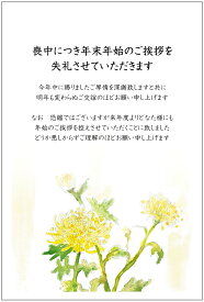喪中はがき 10枚 年賀状じまい文章入 はがき 10枚入（k809）年賀状での挨拶をやめる 文章印刷済み 官製はがき（85円切手付き）/私製はがき（切手なし/郵便枠グレー）