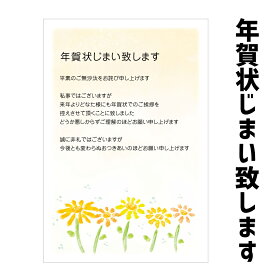 年賀状じまい はがき　私製はがき　10枚入（k829花）　年賀状での挨拶をやめる　文章印刷済み私製はがきのため切手をご準備下さい