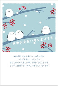 5枚から選択可 寒中見舞いはがき（シマエナガファム）（pka-021）85円切手付または私製はがき（切手なし） 名入れオプション同時購入で名入れできます