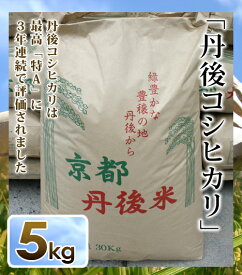 【令和3年　新米】【新米5キロ】精米　丹後コシヒカリ（5kg）京都丹後米※北海道・離島へのお届けは別途送料必須です。@