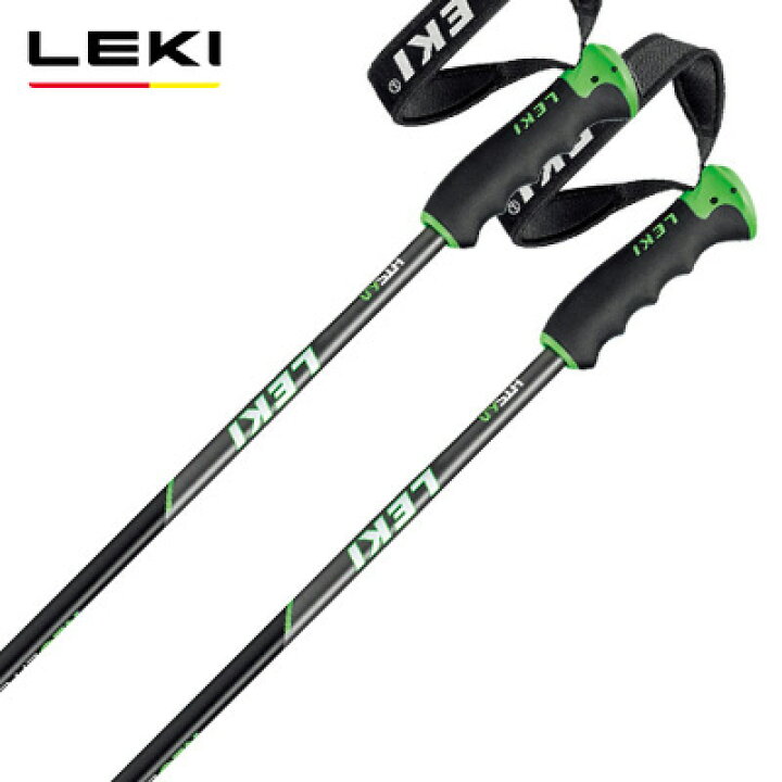LEKI レキ スキー ポール ストック 2023 NEOLITE AIRFOIL ブラック/ネオングリーン 22-23 スキー専門店  タナベスポーツ