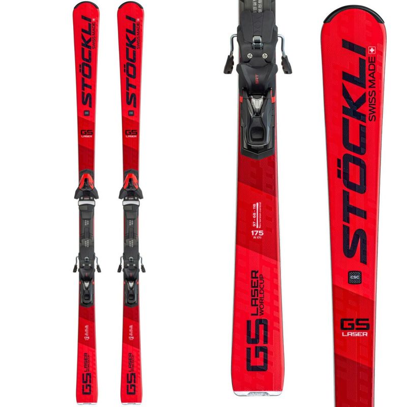 スキー板 メンズ レディース STOCKLI ストックリー＜2022＞ Laser GS + SRT Speed D20 + SRT 12  red/black ビンディング セット 取付無料【NEWモデル21-22】 | スキー専門店　タナベスポーツ
