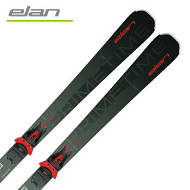 スキー板 メンズ レディース ELAN エラン ＜2024＞ PRIMETIME 22 GREEN ＋ POWER SHIFT ＋ EL 10.0 GW SHIFT BLK/RED [ABEKQS23]【金具付き・取付送料無料 グリップウォーク対応】 2023-2024 NEWモデル