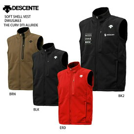 スキー ウェア メンズ レディース DESCENTE〔デサント ミドルレイヤー ベスト〕＜2022＞SOFT SHELL VEST/DWUSJK63【旧モデル21-22】