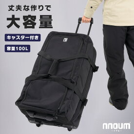 【エントリーでP10倍！11日1時59まで】NNOUM ノアム　2026　キャスター付きバック　NN25FKCB01 Carry Bag 100L スキーバッグ 大容量 こま付