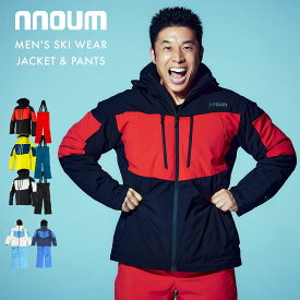 スキーウェア メンズ レディース 上下セット スノーボードウェア スノボウェア スキーウエア NNOUM ノアム 耐水圧20000ml 軽量 防寒 保温 裾丈調節 フード付き 4wayストレッチ ジャケット パンツ おしゃれ かっこいい