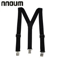 スキーウェア サスペンダー メンズ レディース NNOUM ノアム サイズ調節可能 黒 ブラック NN24BAZ01M お…