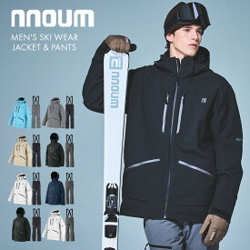 スキーウェア メンズ レディース 上下セット スノーボードウェア スノボウェア スキーウエア NNOUM ノアム 耐水圧20000ml 軽量 防寒 保温 裾丈調節 フード付き 4wayストレッチ ジャケット パンツ おしゃれ かっこいい 07M