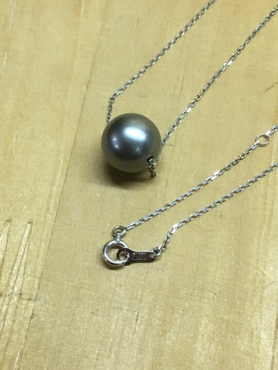 楽天市場】【工房手作り】 黒真珠 Pt850 ペンダント ネックレス 【送料 