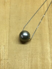 【工房手作り】 黒真珠 Pt850 ペンダント ネックレス 【送料無料】 #208 真珠 パール Pearl アクセサリー ジュエリー プレゼント 贈り物 にも！ 特別価格