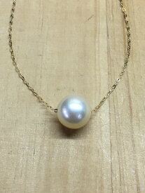 【工房手作り】 本真珠 K18 ペンダント ネックレス 【送料無料】 #206 真珠 パール Pearl アクセサリー ジュエリー プレゼント 贈り物 にも！