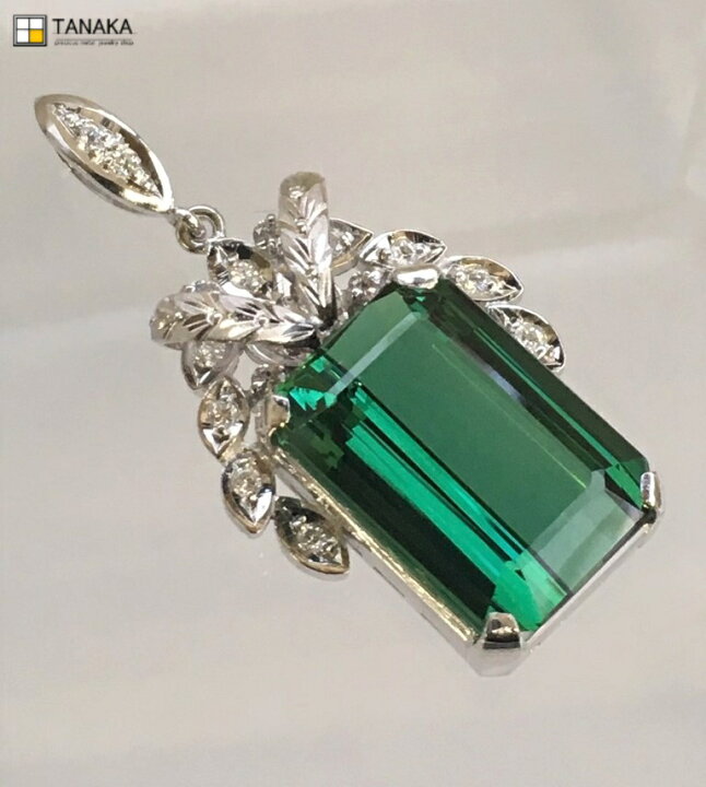 楽天市場】【送料無料】 Pt900 トルマリン ダイヤモンド ペンダント  