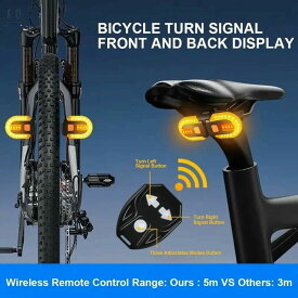 自転車用ウィンカー、明るい自転車用リアライト、ワイヤレスリモコン自転車用リアライト、USB充電式LEDマウンテンバイク懐中電灯、自転