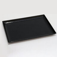名刺盆 黒木目 1枚【お盆 漆器 樹脂製 和風 ビジネス デスク 事務用品 お布施 ご祝儀 冠婚葬祭 トレイ 小…