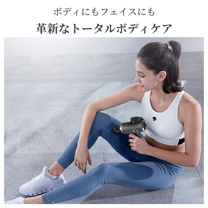Yapafa マッサージガン マッサージ機 肩 家庭用 6種類アタッチメント 疲労回復 静音 女性 1年間保証 筋肉 Lcd液晶タッチパネル 首 10mm振幅 段階強力振動 全身マッサージ 男性 足 筋膜リリース 腰