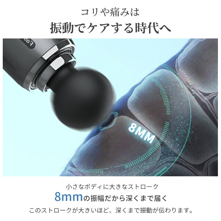 Yapafa マッサージガン マッサージ機 肩 家庭用 6種類アタッチメント 疲労回復 静音 女性 1年間保証 筋肉 Lcd液晶タッチパネル 首 10mm振幅 段階強力振動 全身マッサージ 男性 足 筋膜リリース 腰
