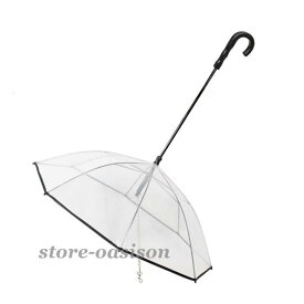 小型犬 雨具 愛犬 ペット UMBRELLA 犬 ペット 雨 犬用 かさ 傘 ペット用雨具 アンブレラ 散歩 リードつき 折りたたみ 雨傘 中型犬