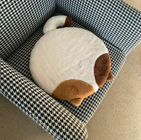 座布団 フロアクッション クッション 椅子用 ネコ ねこ 猫 しっぽ マイクロファイバー 厚い 5cm 40×40 低反発 チェアパッド チェアクッション 洗えるカバー 円形クッションフ おしゃれ 低い椅子 いす 子供 厚 座る ふわふわ かわいい 座布団 おしゃれ インテリア