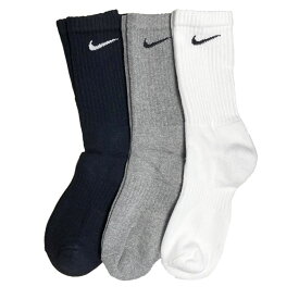 3足セット NIKE　ナイキ　靴下　レディース　ソックス　ホワイト　スニーカー　学校　スクールソックス　マラソン　ウォーキング　23-25cm mb-03