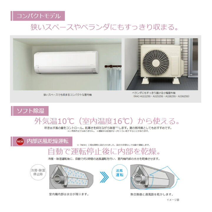 楽天市場】廃番 【】日立《RAS-AJ5625D W》(RAS-AJ5625D-W+RAC 