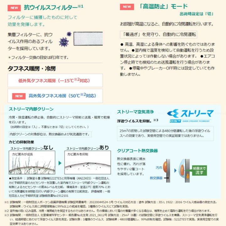 楽天市場】【あす楽対応品在庫あり】◎ダイキン ルームエアコン 冷暖・除湿・Eシリーズ S22ZTES-W:(F22ZTES-W + R22ZES + リモコン )・ 6畳・2022年モデル 水内部クリーン・ストリーマ空気清浄∴ ホワイト (旧品番 S22YTES-W) DAIKIN : たね葉 楽天市場】【あす楽対応品在庫あり】◎ダイキン ルームエアコン 冷暖・除湿・Eシリーズ S22ZTES-W:(F22ZTES-W + R22ZES + リモコン )・ 6畳・2022年モデル 水内部クリーン・ストリーマ空気清浄∴ ホワイト (旧品番 S22YTES-W) DAIKIN : たね葉