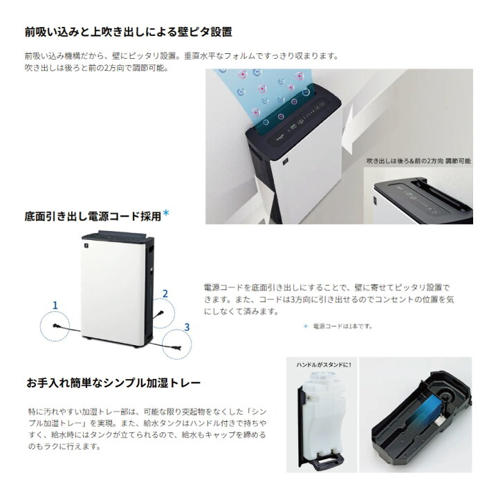 楽天市場】【地域に拠りあす楽 在庫あり】ｼｬｰﾌﾟ《KC-M511-W》 : SHARP 