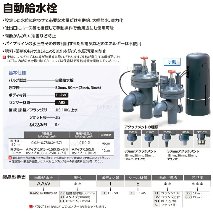 楽天市場】旭有機材 自動給水栓 ZZ Hi-PVC /EPDM 捻 JIS : A AW ZZ I E