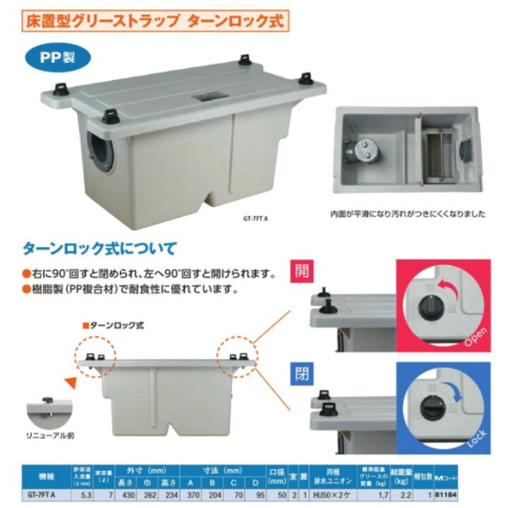 楽天市場】【地域に拠りあす楽 在庫あり】前澤化成工業 GT-7FTA 無荷重 