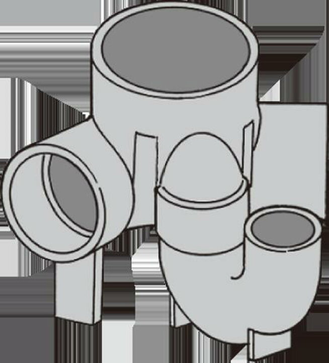 楽天市場】前澤化成工業 M-UT-45L右100 x 75P-150 (40527) : 小口径ﾏｽ 