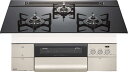 在庫限り【≠】ノーリツ N3S11PWASSTEC-12A.13A (都市ガス) トリアングルブラック ブラックホーローゴトク (N3S15PWASKSTESCの旧型) : ビルトインコンロ 750幅 マルチ プログレ ガラストップ ∴PROGRE