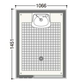 ⊥・ハマネツ屋外ユニット エポックトイレ 水洗 手洗 入口ドア：TU-EP1M-T (1570140)∴∴