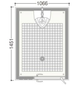 ⊥・ハマネツ屋外ユニット エポックトイレ 水洗 小便 入口ドア:TU-EP1S-T (1570130)∴∴