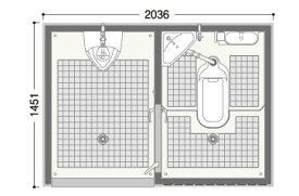 ⊥・ハマネツ屋外ユニット エポックトイレ 水洗 小便+兼用和式:TU-EPSJ (1570020)∴∴