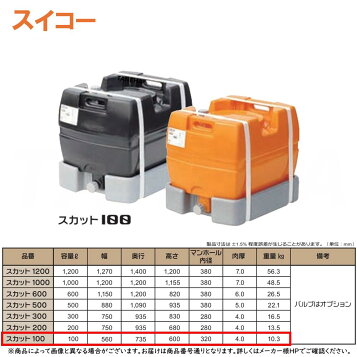 SLT-3000-BK スーパーローリータンク スイコー ブラック色 容量3000L - 【通販モノタロウ】 スイコー スカット受け台 SKT-300用 300L用 ローリータンク