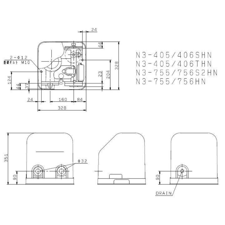 楽天市場】【地域に拠りあす楽在庫あり】川本製作所 N3-405SHN 50Hz 