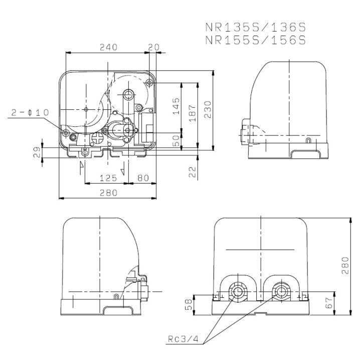 楽天市場】【地域に拠りあす楽 在庫あり】川本製作所 NR156S 60Hz 口径  