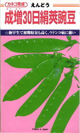 白花エンドウ 種 『成増30日絹莢』 カネコ種苗/小袋（36ml）