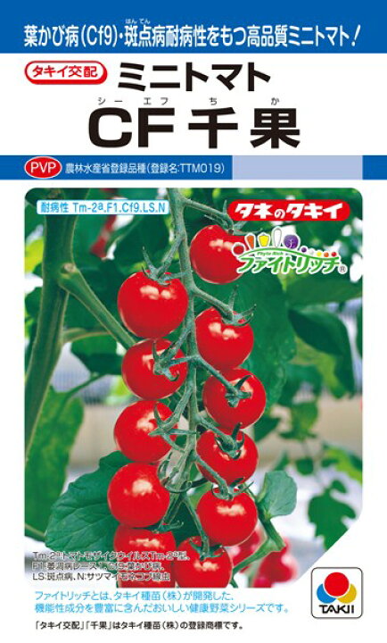 ミニトマト 種 『CF千果』 ATM01R タキイ種苗/16粒(DF) 種兵ネットショッピング