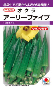 5角莢オクラ 種 『アーリーファイブ』 AOK001 タキイ種苗