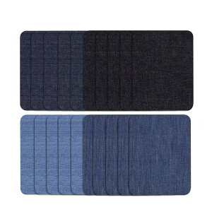 20枚入りデニムパッチ、アイロン接着式デニムエルボーパッチ、パンツ、ジーンズ、衣類、アパレル、裁縫、生地、デニム修理キット、ジーンズ、アイロン接着パッチの修理用