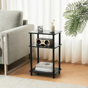 サイドテーブル ナイトテーブル 天然木 小さい おしゃれ 収納棚付き ベット用 リビング ソファサイド 一人暮らし カフェテーブル (40cm*30cm*54cm, ナチュラル)